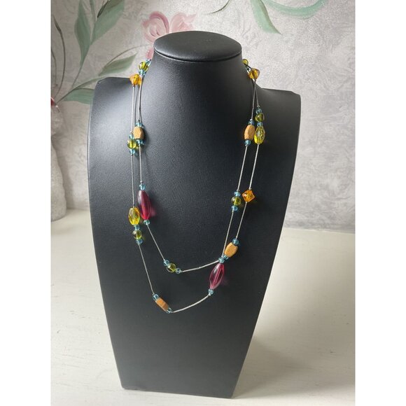 Colorful Beaded Necklace With Multicolor Beads - Picture 4 of 4